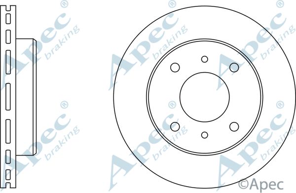 APEC BRAKING Тормозной диск DSK141